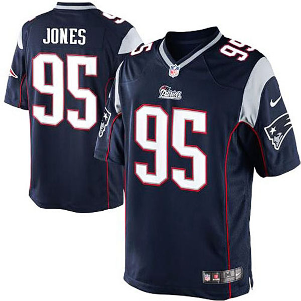 Men's New England Patriots #95 Chandler Jones Nike Navy Blue Team Color Limited Jersey