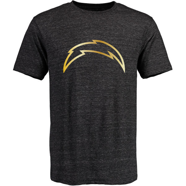 San Diego Chargers Pro Line Black Gold Collection Tri-Blend T-Shirt