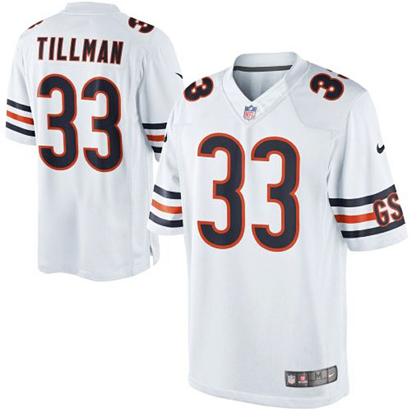 Men's Chicago Bears #33 Charles Tillman Nike White Limited Jersey