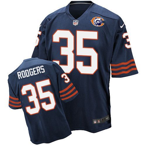 Chicago Bears #35 Jacquizz Rodgers Navy Throwback Jersey