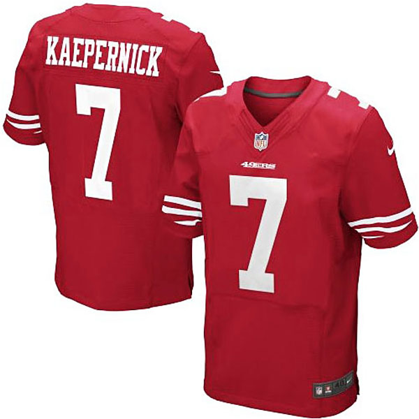 Mens San Francisco 49ers #7 Colin Kaepernick Nike Scarlet Elite Jersey