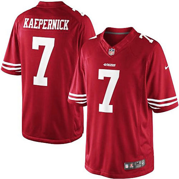 Men's San Francisco 49ers #7 Colin Kaepernick Nike Scarlet Team Color Limited Jersey