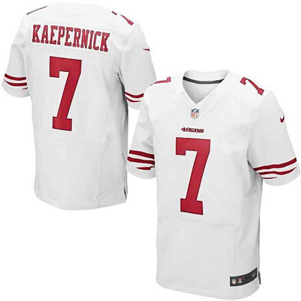 Mens San Francisco 49ers #7 Colin Kaepernick Nike White Elite Jersey