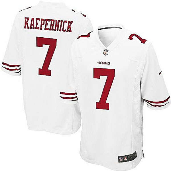 Mens San Francisco 49ers #7 Colin Kaepernick Nike White Game Jersey