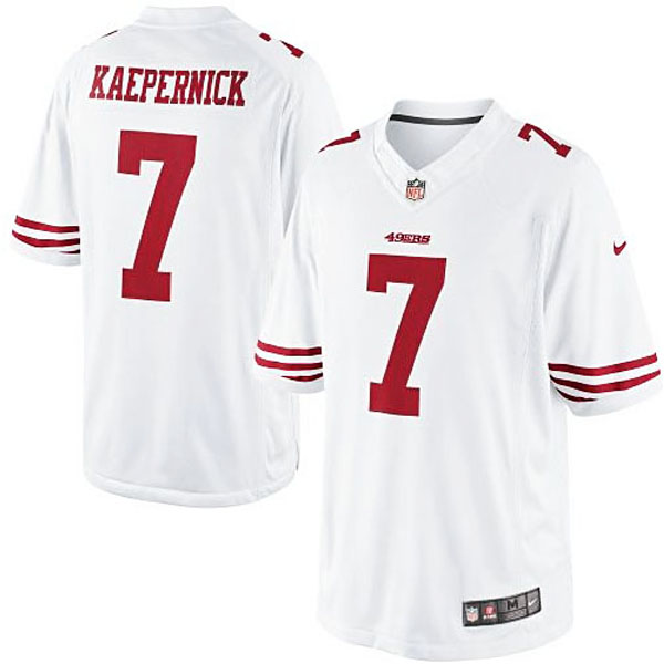 Men's San Francisco 49ers #7 Colin Kaepernick Nike White Limited Jersey