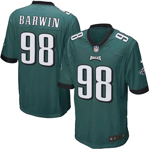 Mens Philadelphia Eagles #98 Connor Barwin Nike Midnight Green Game Jersey