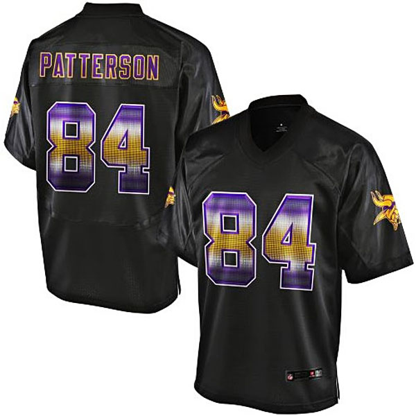 Mens Minnesota Vikings #84 Cordarrelle Patterson Pro Line Black Strobe Jersey