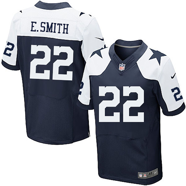 Men's Dallas Cowboys #22 Emmitt Smith Blue Elite Jersey