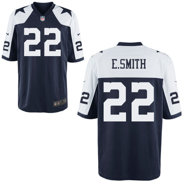 Men's Dallas Cowboys #22 Emmitt Smith Blue Game Jersey