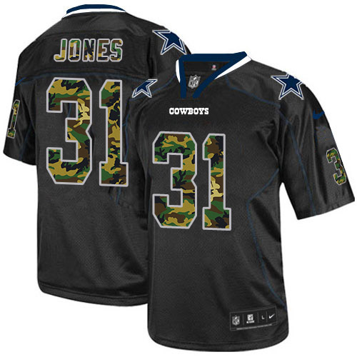 Dallas Cowboys #31 Byron Jones Black Camo Fashion Jersey