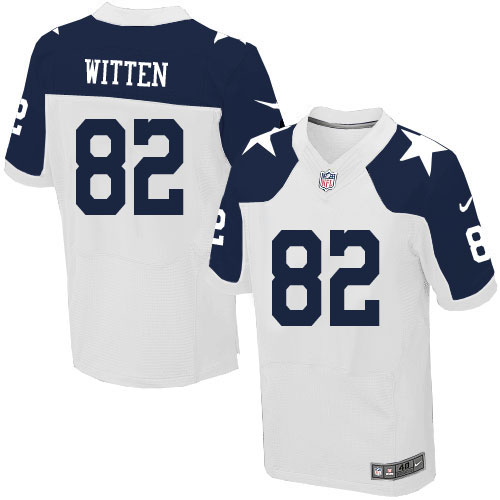 Men's Dallas Cowboys #82 Jason Witten White Elite Jersey