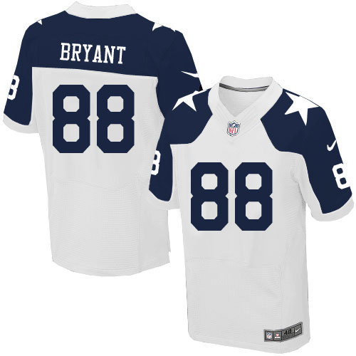 Men's Dallas Cowboys #88 Dez Bryant White Elite Jersey