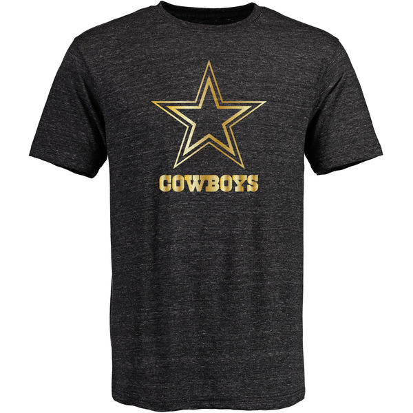 Dallas Cowboys Pro Line Black Gold Collection Tri-Blend T-Shirt