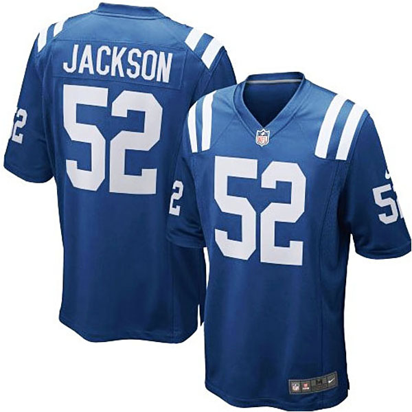 Mens Indianapolis Colts #52 D'Qwell Jackson Nike Royal Blue Game Jersey