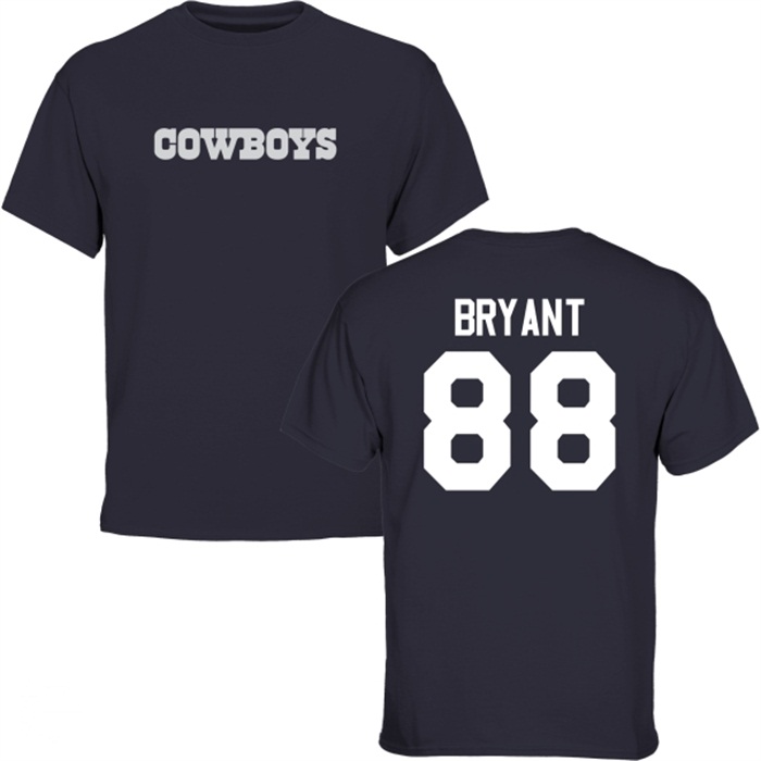 Dallas Cowboys #88 Dez Bryant Black Name & Number Wordmark T-shirt