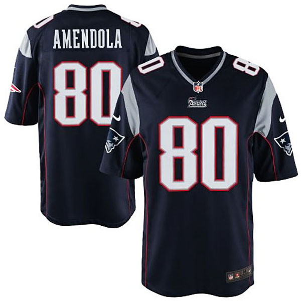 Mens New England Patriots #80 Danny Amendola Nike Navy Blue Game Jersey