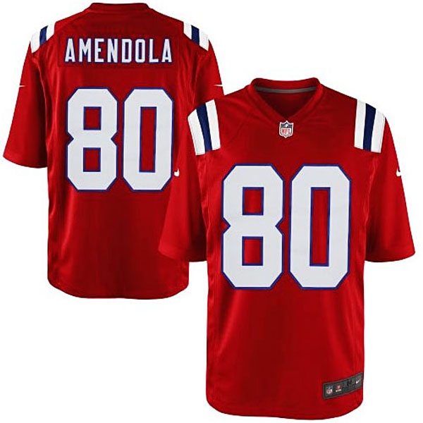 Mens New England Patriots #80 Danny Amendola Nike Red Alternate Game Jersey