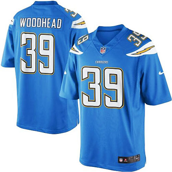 Men's San Diego Chargers #39 Danny Woodhead Nike Light Blue Alternate Limited Jersey