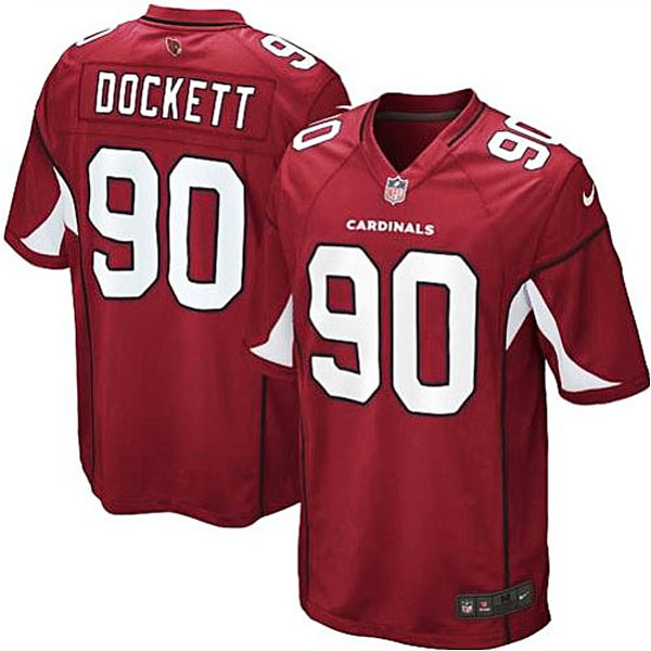 Mens Arizona Cardinals #90 Darnell Dockett Nike Cardinal Game Jersey