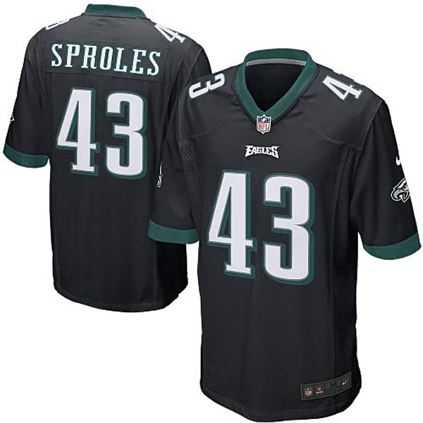 Mens Philadelphia Eagles #43 Darren Sproles Nike Black Alternate Game Jersey