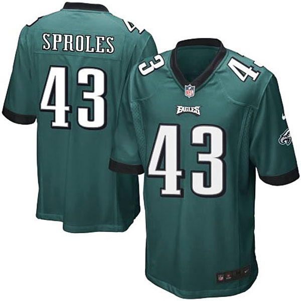 Mens Philadelphia Eagles #43 Darren Sproles Nike Midnight Green Game Jersey