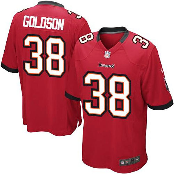 Mens Tampa Bay Buccaneers #38 Dashon Goldson Nike Red Game Jersey