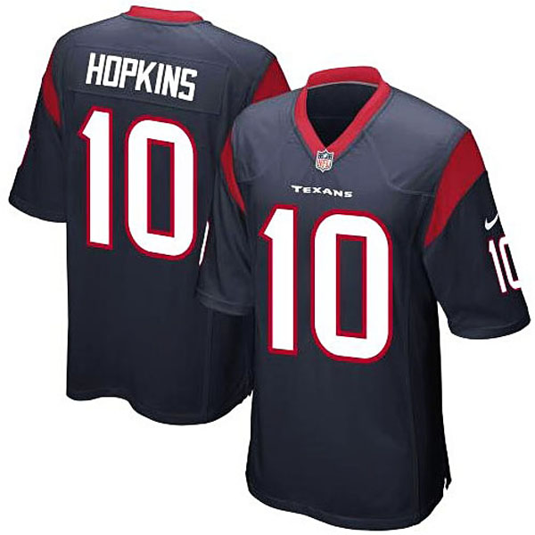 Mens Houston Texans #10 DeAndre Hopkins Nike Navy Blue Game Jersey