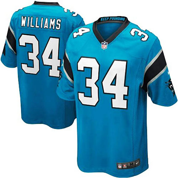 Mens Carolina Panthers #34 DeAngelo Williams Nike Panther Blue Alternate Game Jersey