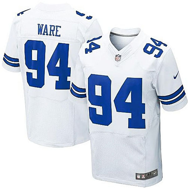 Mens Dallas Cowboys #94 DeMarcus Ware Nike White Elite Jersey