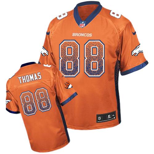 Mens Denver Broncos #88 Demaryius Thomas Nike Orange Drift Fashion Jersey