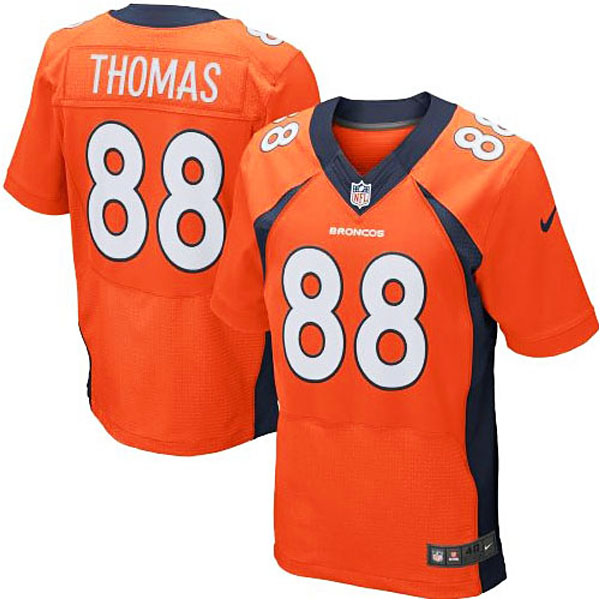 Mens Denver Broncos #88 Demaryius Thomas Nike Orange Elite Jersey