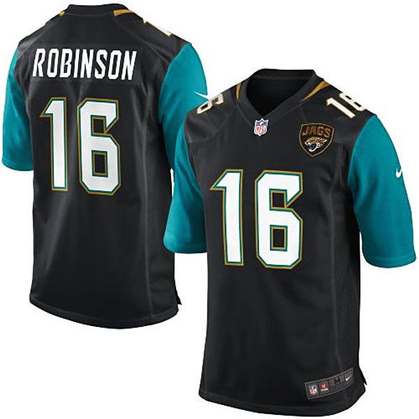 Mens Jacksonville Jaguars #16 Denard Robinson Nike Black Game Jersey