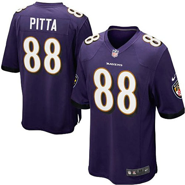 Mens Baltimore Ravens #88 Dennis Pitta Nike Purple Game Jersey