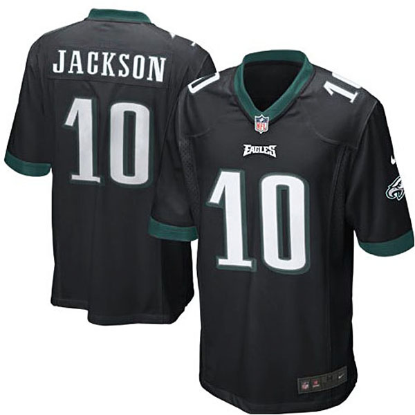 Mens Philadelphia Eagles #10 Desean Jackson Nike Black Alternate Game Jersey