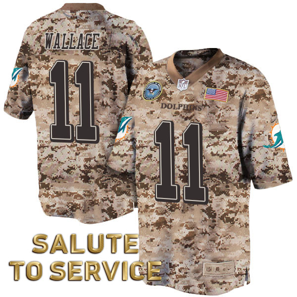 Miami Dolphins #11 Mike Wallace Salute to Service Digital Camo Jersey