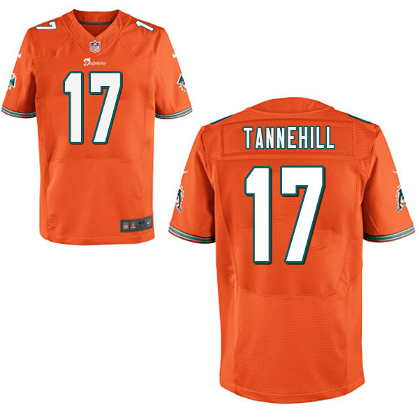 Men's Miami Dolphins #17 Ryan Tannehill Orange Elite Jersey