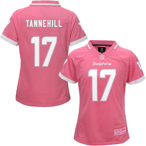 Women's Miami Dolphins #17 Ryan Tannehill Pink Bubble Gum Jersey