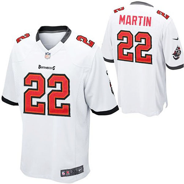 Mens Tampa Bay Buccaneers #22 Doug Martin Nike White Game Jersey