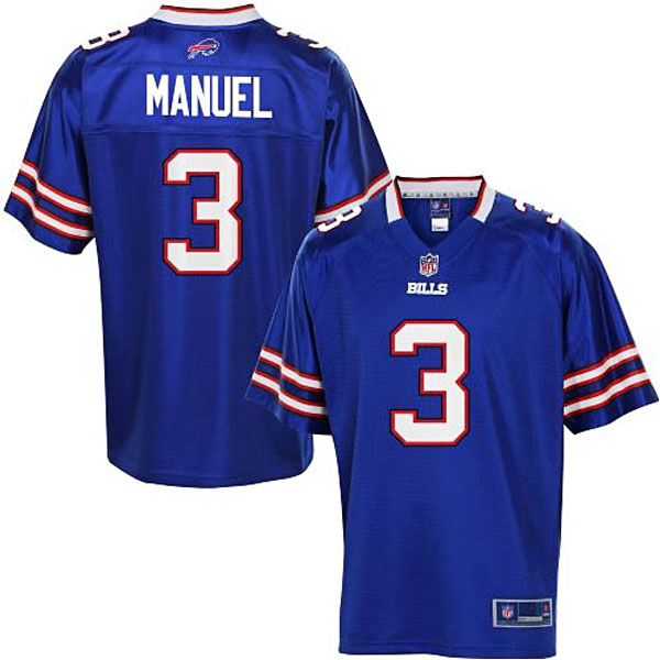 Mens Buffalo Bills #3 EJ Manuel Pro Line Team Color Jersey