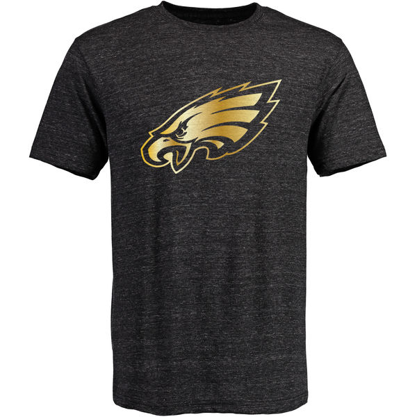 Philadelphia Eagles Pro Line Black Gold Collection Tri-Blend T-Shirt