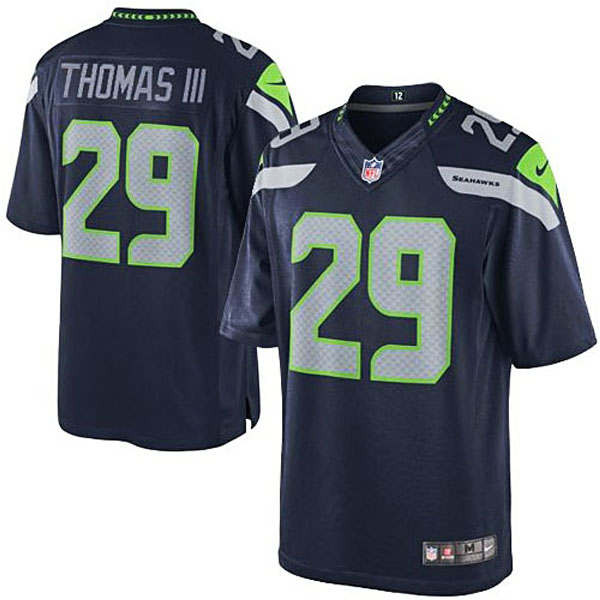 Men's Seattle Seahawks #29 Earl Thomas III Nike College Navy Team Color Limited Jersey