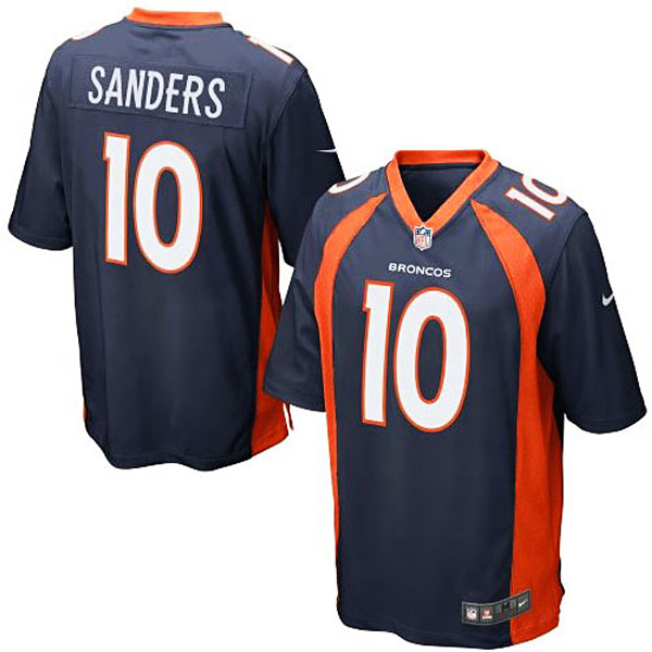 Mens Denver Broncos #10 Emmanuel Sanders Nike Navy Blue Alternate Game Jersey