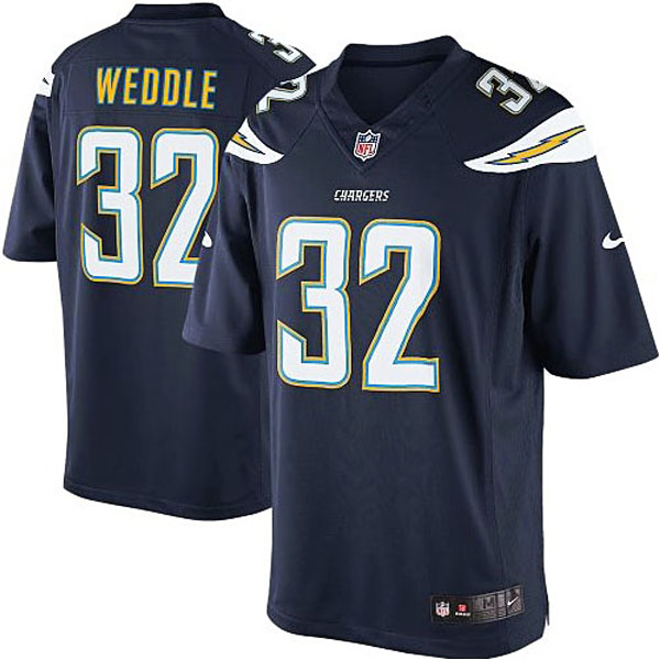 Men's San Diego Chargers #32 Eric Weddle Nike Navy Blue Team Color Limited Jersey