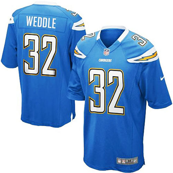 Mens San Diego Chargers #32 Eric Weddle Nike Powder Blue Alternate Game Jersey