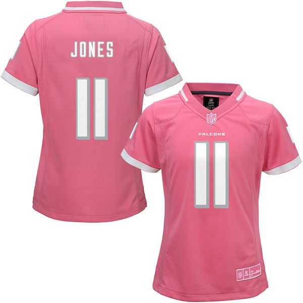 Women's Atlanta Falcons #11 Julio Jones Pink Bubble Gum Jersey