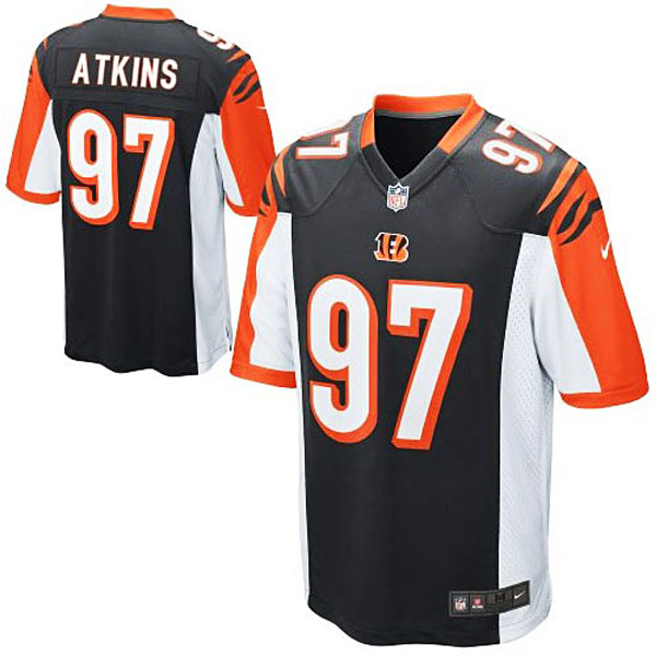 Mens Cincinnati Bengals #97 Geno Atkins Nike Black Game Jersey