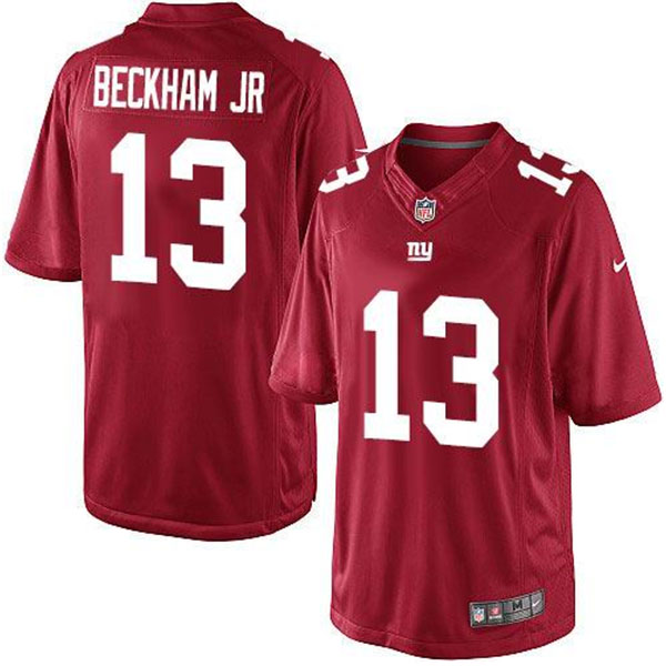 Men's New York Giants #13 Odell Beckham Jr. Red Game Jersey