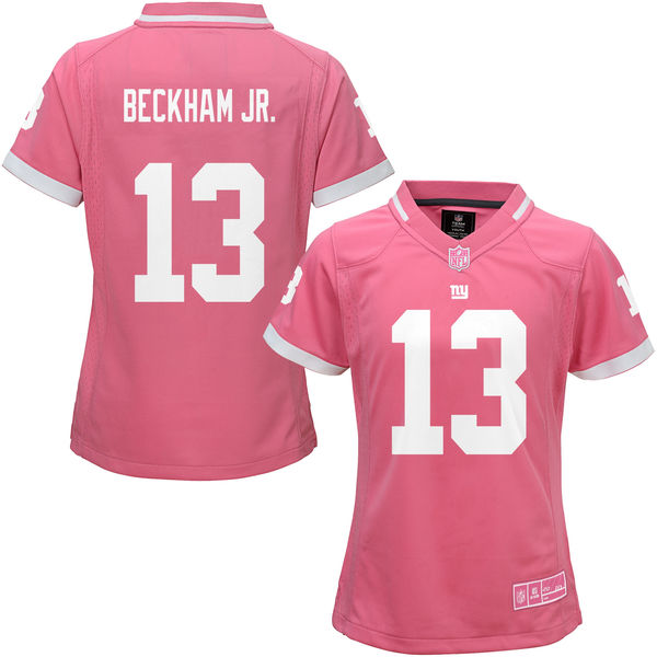 Women's New York Giants #13 Odell Beckham Jr. Pink Bubble Gum Jersey