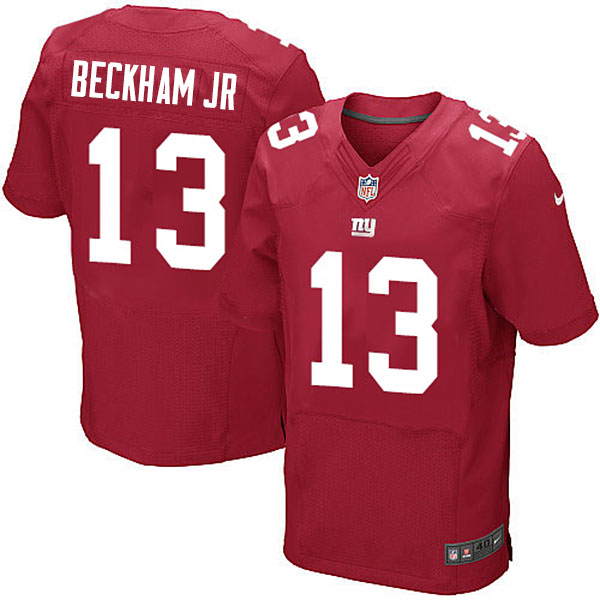 Men's New York Giants #13 Odell Beckham Jr. Red Elite Jersey