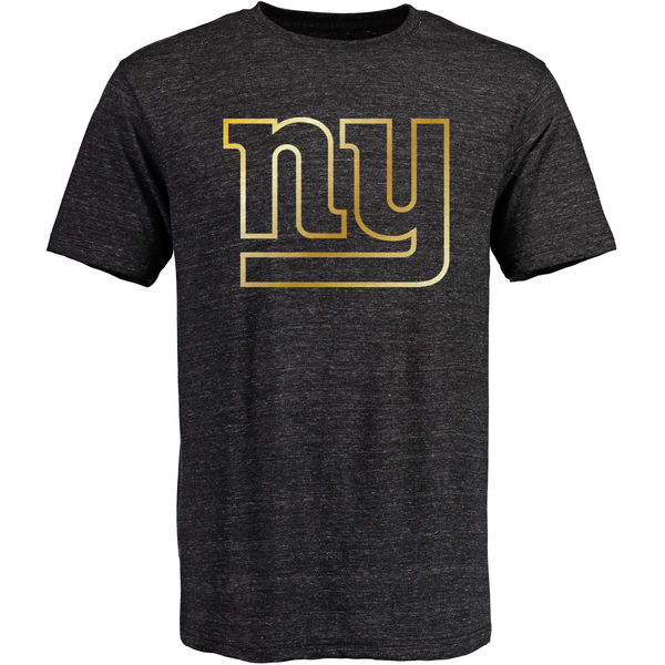 New York Giants Pro Line Black Gold Collection Tri-Blend T-Shirt